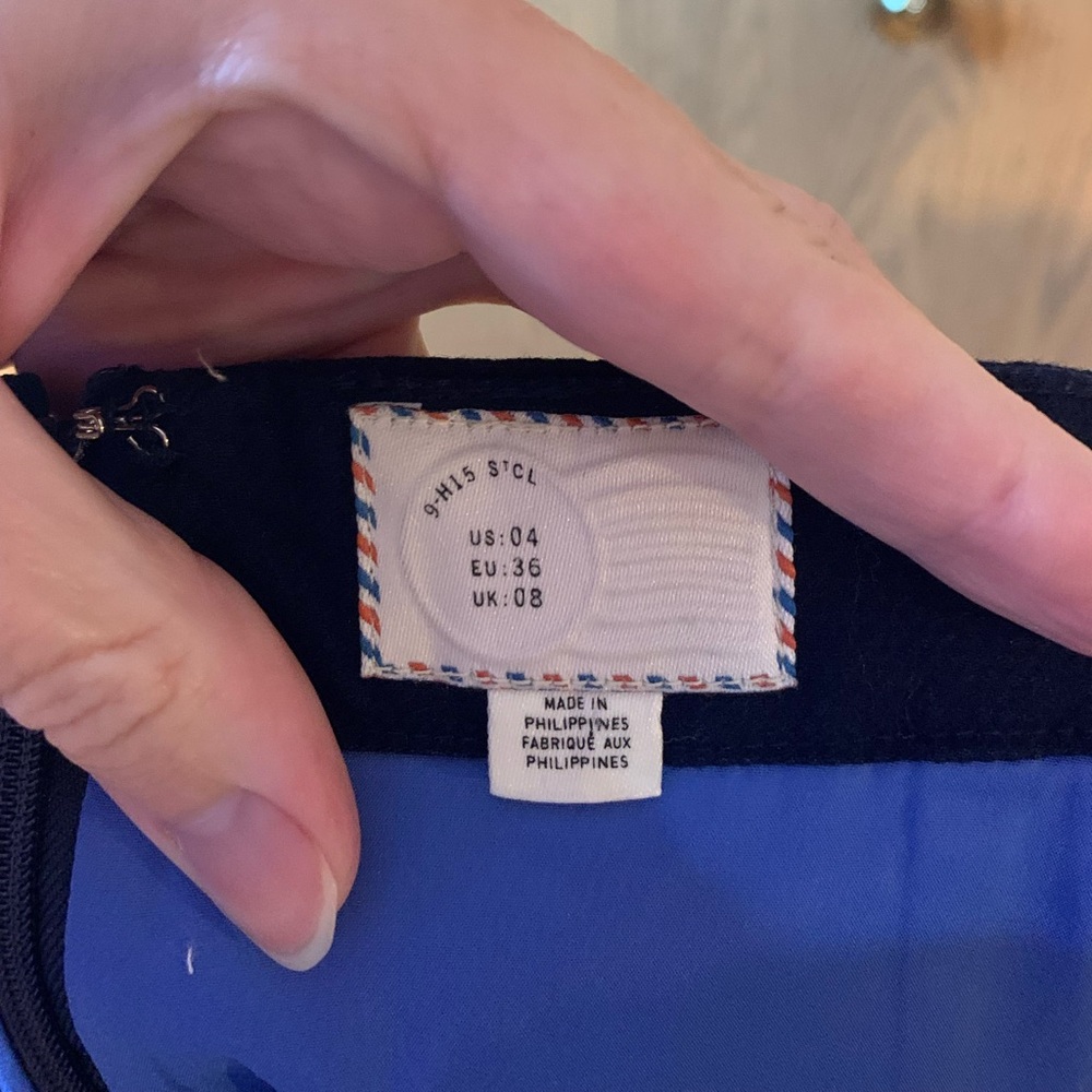 Anthropologie Postmark Vertical Garden Navy Blue Pencil Skirt NWOT - Picture 5 of 6